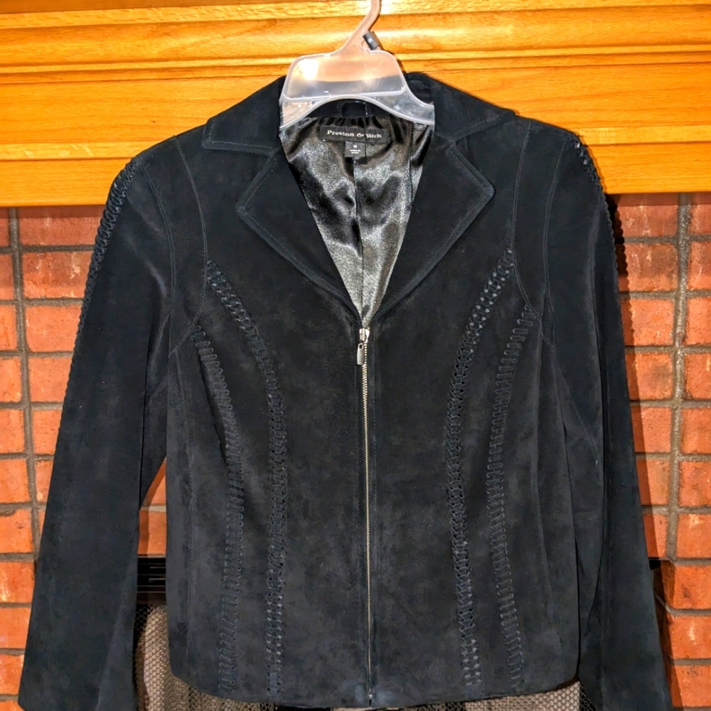 Size small  Preston & York Suede black dress jacket